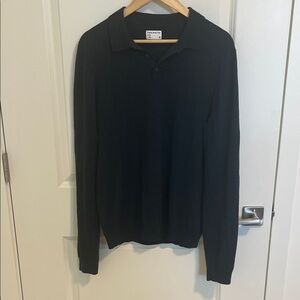Frank & Oak Black Polo Shirt